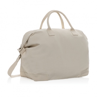 Logotrade corporate gifts photo of: Kezar AWARE™ 500 gsm recycled canvas deluxe weekend bag
