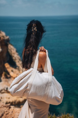 Logo trade promotional items image of: Impact Aware™ 285gsm rcanvas duffel bag undyed