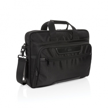 Logo trade promotional product photo of: Swiss Peak RPET Voyager RFID 15.6" laptop bag