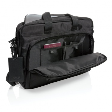 Logotrade business gift image of: Swiss Peak RPET Voyager RFID 15.6" laptop bag