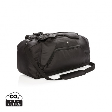 Logo trade advertising products image of: Swiss Peak RFID sports duffel & backpack