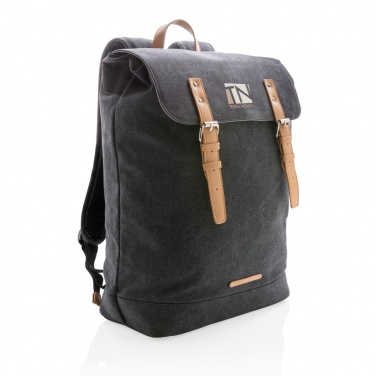 Logo trade promotional merchandise photo of: Canvas laptop backpack PVC free