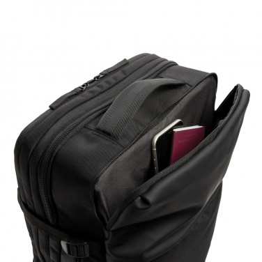 Logo trade promotional giveaway photo of: Swiss Peak AWARE™ RPET 15.6' expandable weekend backpack