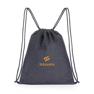 Logotrade promotional product image of: Impact AWARE™ recycled denim drawstring backpack