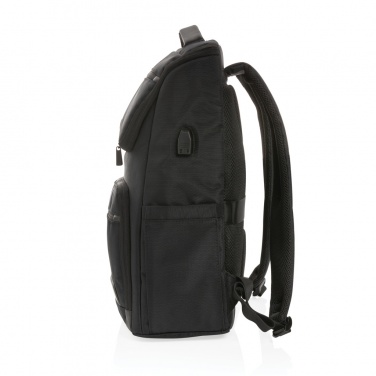 Logo trade business gift photo of: Swiss Peak AWARE™ RPET Voyager 15.6" laptop backpack