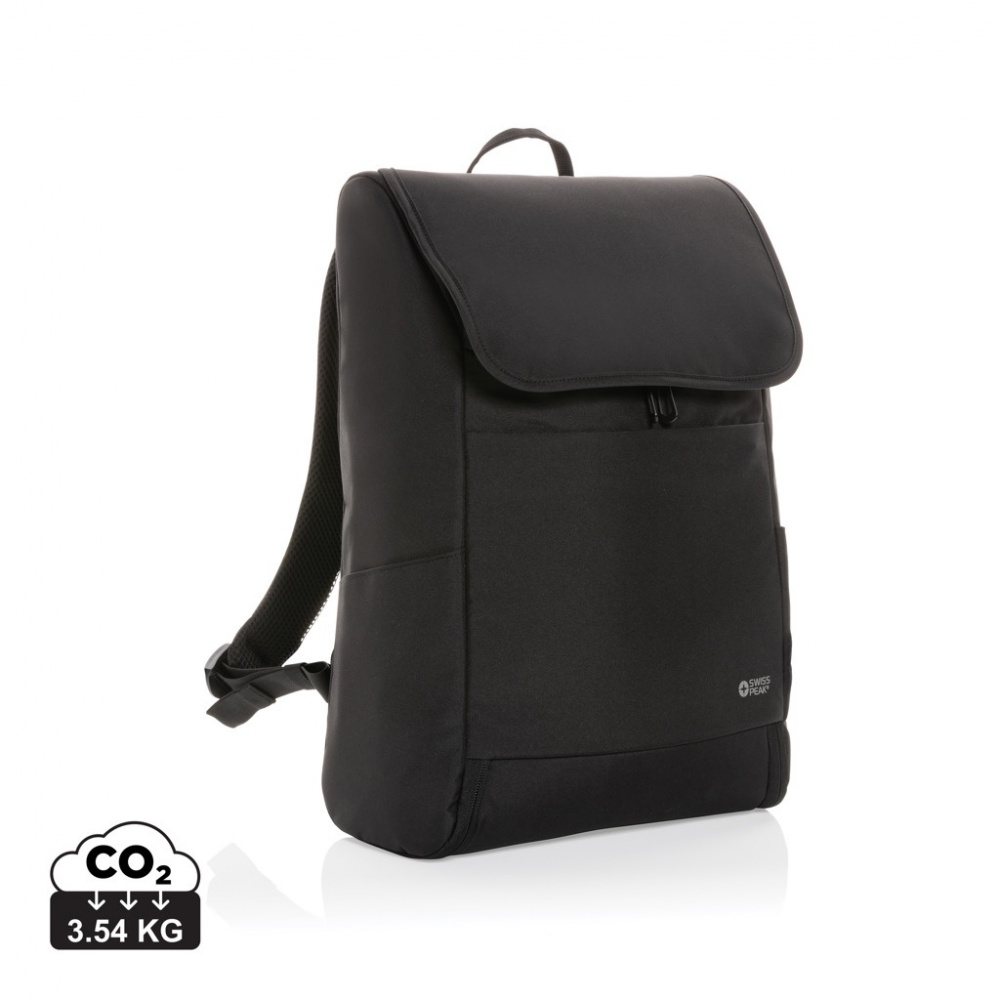 Logo trade promotional merchandise picture of: Swiss Peak Fern AWARE™ RPET all over zipper 15.6" backpack