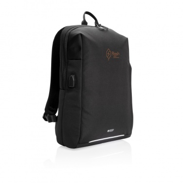Logotrade business gifts photo of: Swiss Peak AWARE™ RFID and USB A laptop backpack