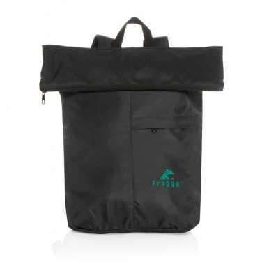 Logo trade promotional giveaways picture of: Dillon AWARE™ RPET lightweight foldable backpack