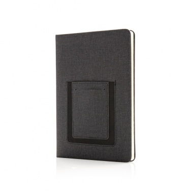 Logo trade corporate gift photo of: Deluxe A5 Notebook with phone pocket