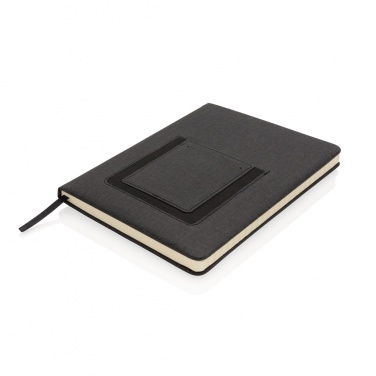 Logotrade promotional gift picture of: Deluxe A5 Notebook with phone pocket