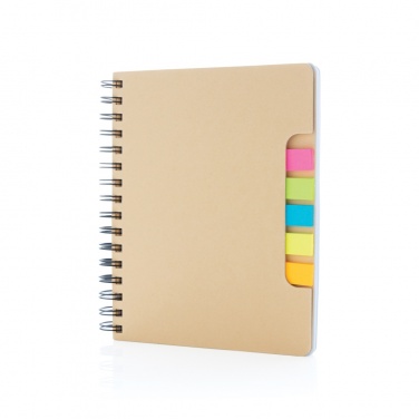Logotrade business gifts photo of: A5 Kraft spiral notebook with sticky notes