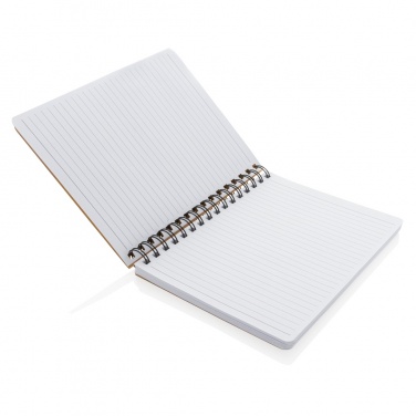 Logotrade promotional product picture of: A5 Kraft spiral notebook with sticky notes