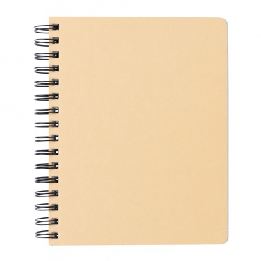 Logo trade promotional giveaways picture of: A5 Kraft spiral notebook with sticky notes