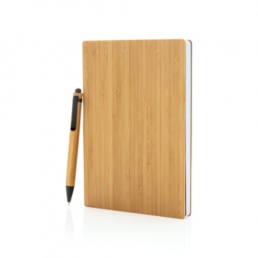 Logotrade promotional item picture of: A5 Bamboo notebook & pen set
