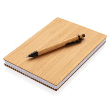 Logotrade promotional item picture of: A5 Bamboo notebook & pen set