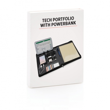 Logo trade promotional items image of: Tech portfolio with powerbank