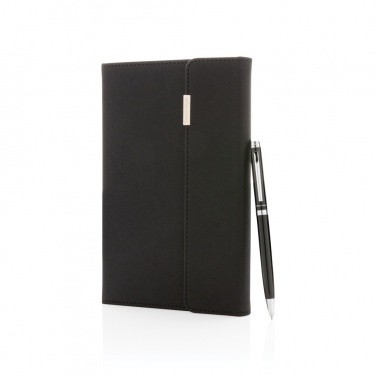 Logo trade promotional product photo of: Swiss Peak deluxe A5 notebook and pen set
