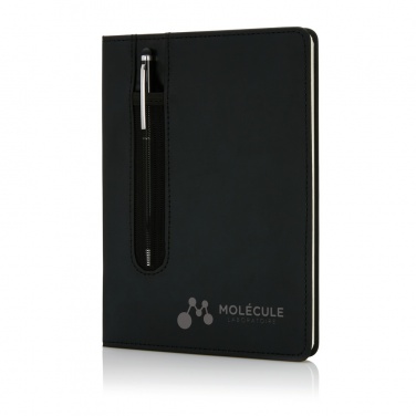 Logo trade promotional products picture of: Standard hardcover PU A5 notebook with stylus pen