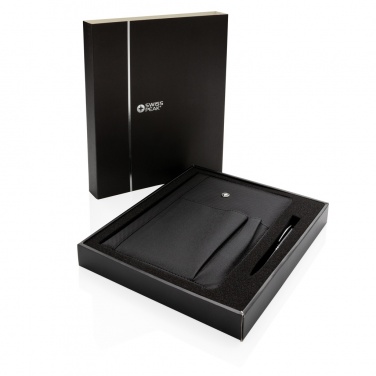 Logo trade promotional product photo of: Refillable notebook and pen set