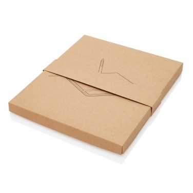 Logo trade promotional gift photo of: A5 notebook with bamboo pen including stylus