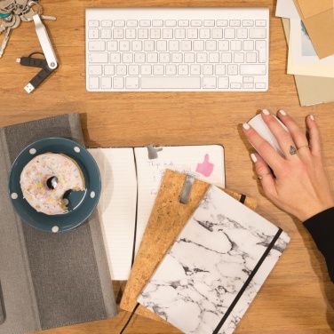 Logotrade promotional merchandise picture of: A5 notebook with bamboo pen including stylus