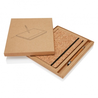 Logotrade promotional item picture of: A5 notebook with bamboo pen including stylus