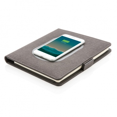 Logo trade corporate gift photo of: Air 5W wireless charging notebook cover A5