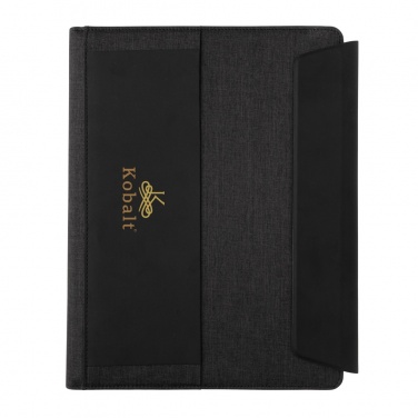 Logo trade promotional giveaways picture of: Fiko 5W wireless charging portfolio A4 with powerbank