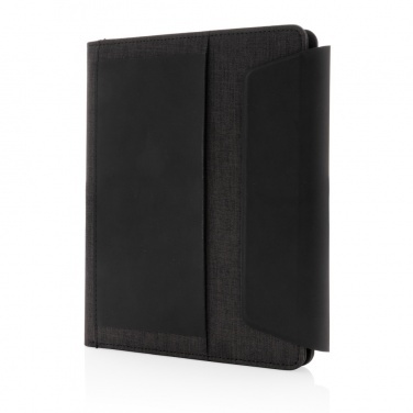 Logo trade promotional merchandise photo of: Fiko wireless charging A5 portfolio with powerbank