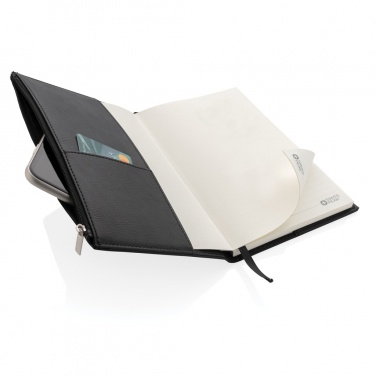 Logotrade promotional giveaway image of: Swiss Peak A5 PU notebook with zipper pocket