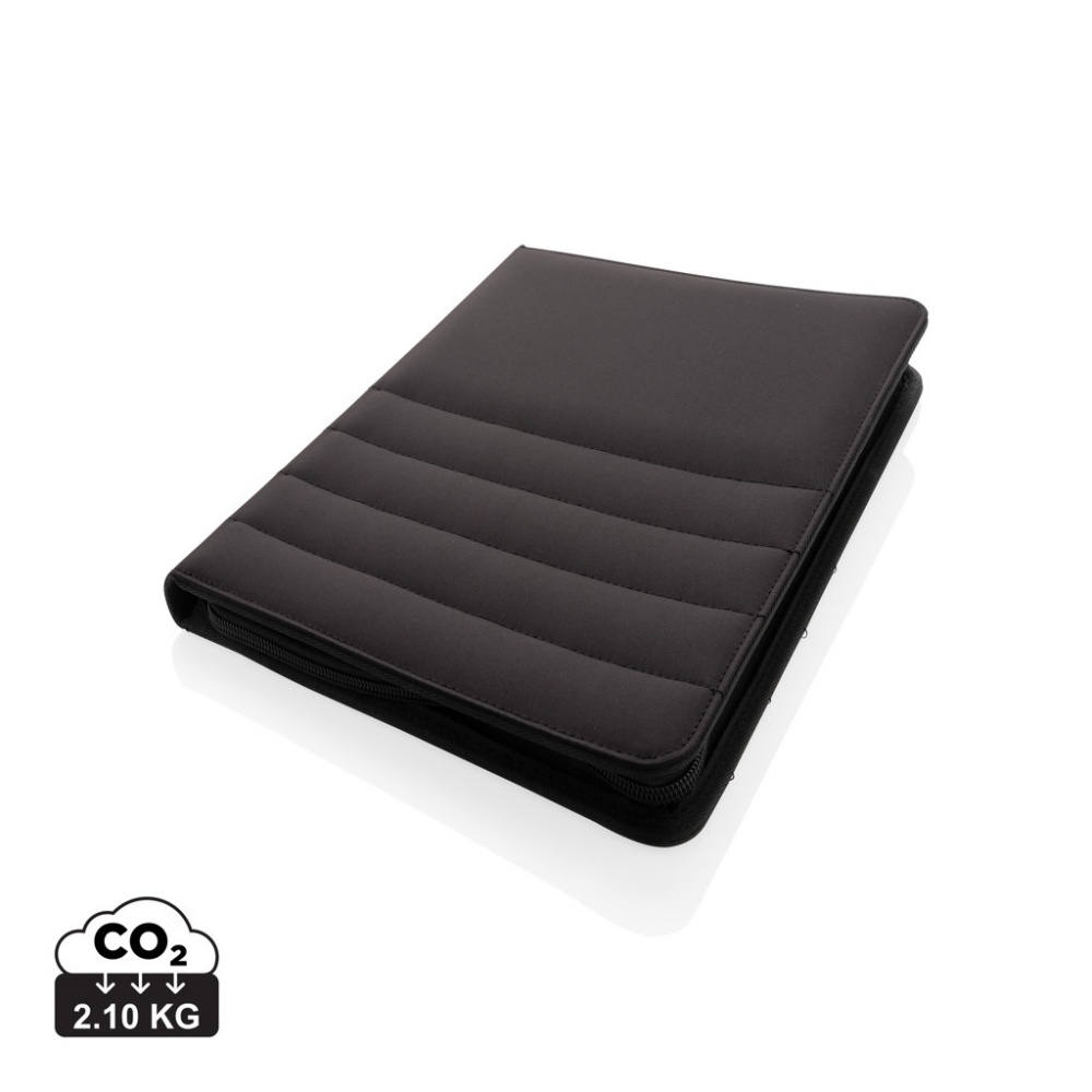 Logo trade promotional merchandise image of: Impact AWARE™ RPET A4 portfolio with zipper