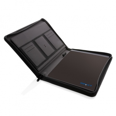 Logo trade promotional products picture of: Impact AWARE™ RPET A4 portfolio with zipper