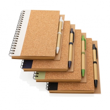 Logotrade promotional product image of: Cork spiral notebook with pen
