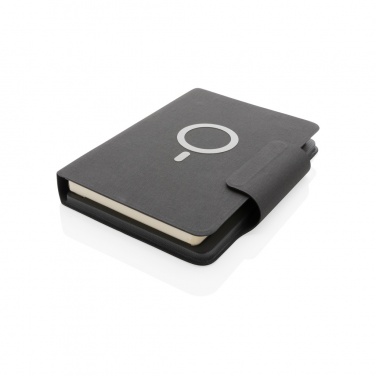 Logo trade business gifts image of: Artic Magnetic 10W wireless charging A5 notebook