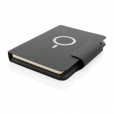 Logo trade promotional products image of: Artic Magnetic 10W wireless charging A5 notebook