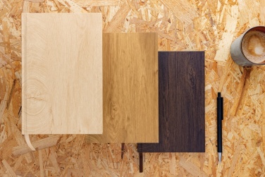 Logotrade promotional giveaway image of: Kavana wood print A5 notebook