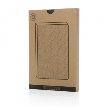 Logotrade promotional giveaway picture of: Phrase GRS certified recycled felt A5 notebook