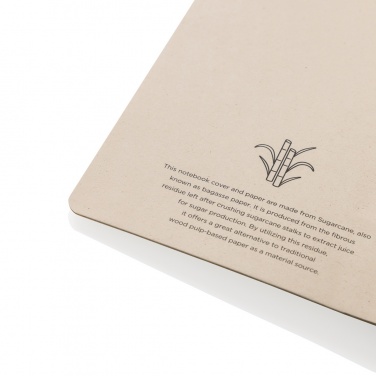 Logo trade promotional giveaways picture of: Stylo Sugarcane paper A5 Notebook