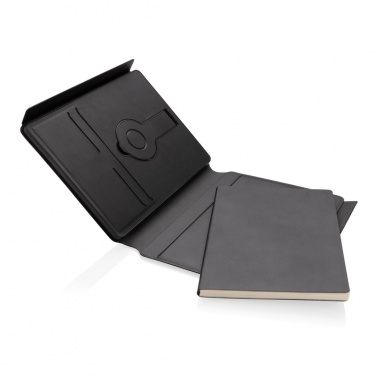 Logotrade promotional giveaways photo of: Swiss Peak RCS rePU notebook with 2-in-1 wireless charger