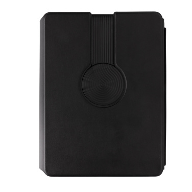 Logo trade business gifts image of: Swiss Peak RCS rePU notebook with 2-in-1 wireless charger