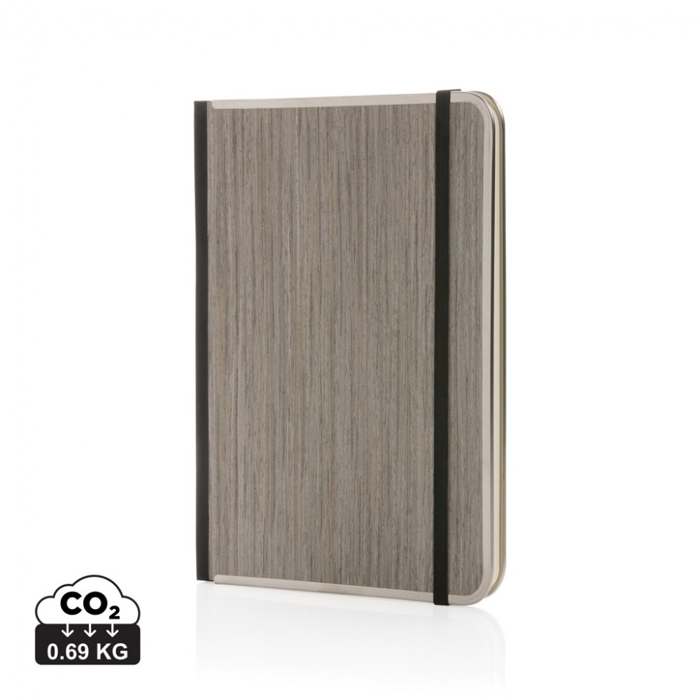 Logotrade corporate gifts photo of: Treeline A5 wooden cover deluxe notebook