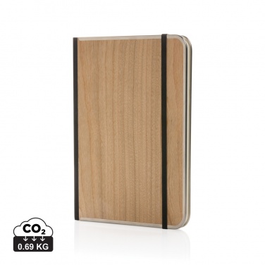 Logotrade promotional merchandise photo of: Treeline A5 wooden cover deluxe notebook