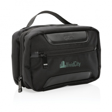 Logo trade promotional merchandise image of: Swiss Peak AWARE™ RPET Voyager toiletry bag