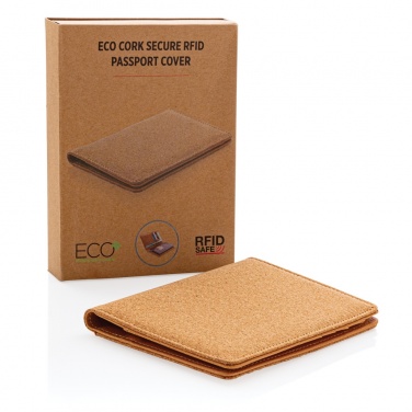 Logo trade promotional items picture of: Cork secure RFID passport cover
