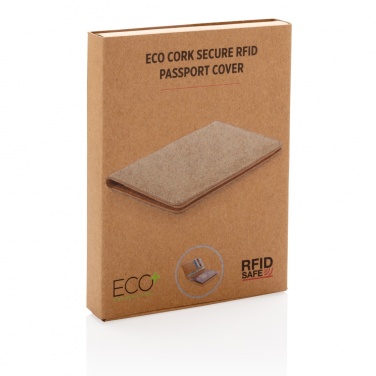 Logotrade promotional gift image of: Cork secure RFID passport cover