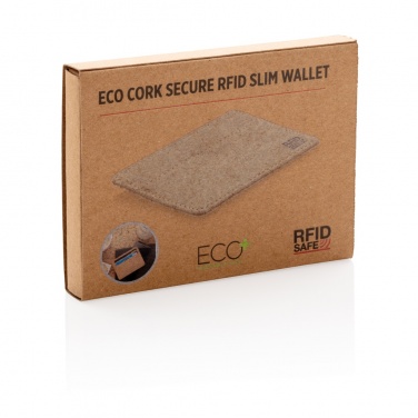Logo trade advertising products picture of: Cork secure RFID slim wallet