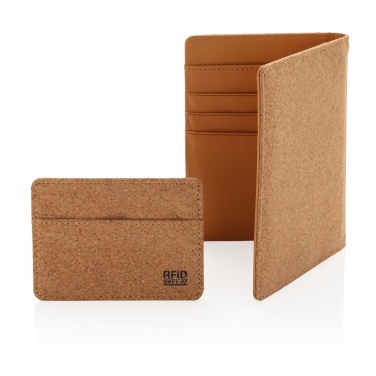 Logotrade advertising product picture of: Cork secure RFID slim wallet