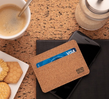 Logotrade advertising product picture of: Cork secure RFID slim wallet