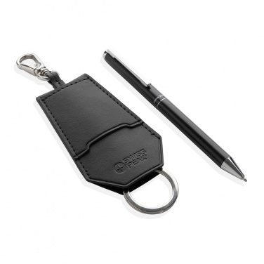 Logo trade advertising products picture of: SP Tula RCS certified recycled PU key holder and pen set