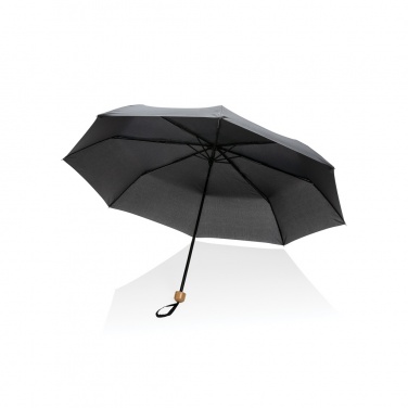Logotrade promotional gift image of: 20.5" Impact AWARE™ RPET 190T Pongee bamboo mini umbrella